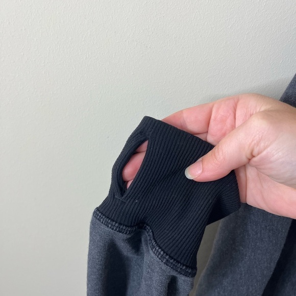 Lululemon Thick Hooded Sweatshirt Size 8 Front-Side Zips Gray - Picture 3 of 9